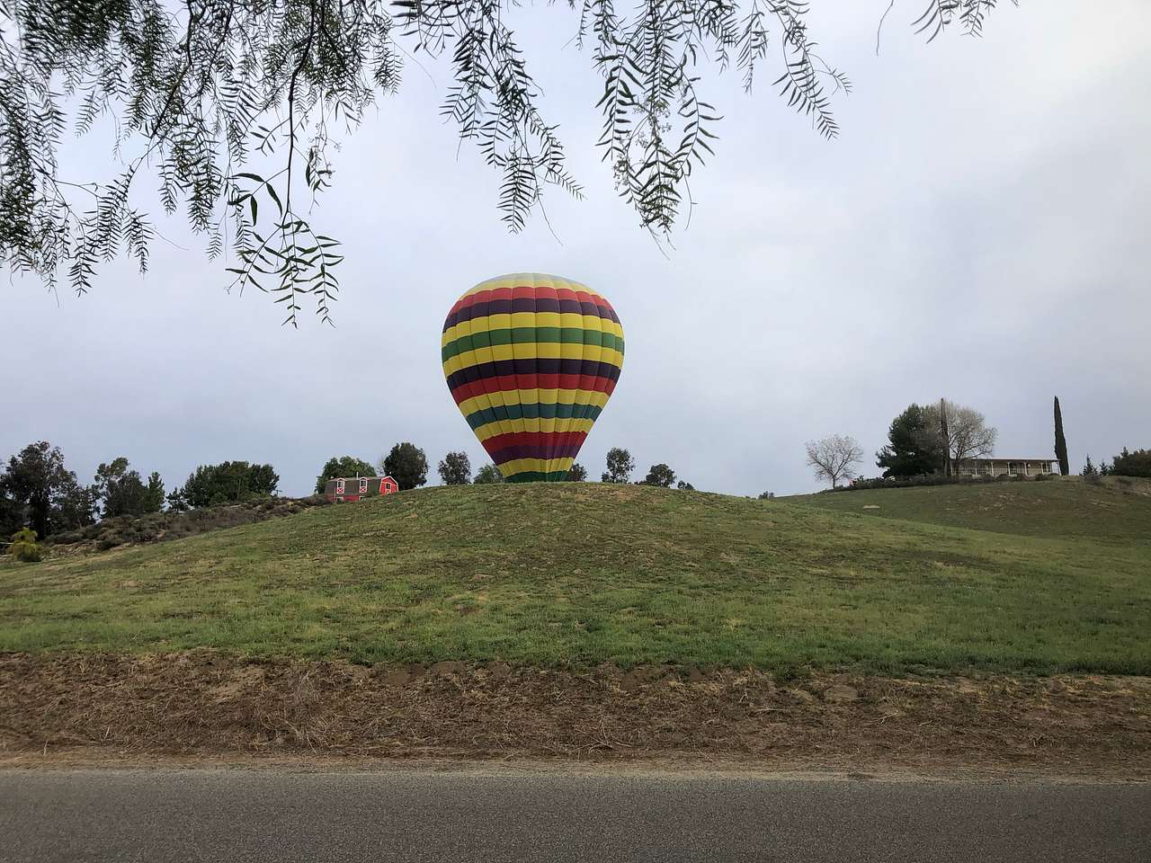 Landing across the street.