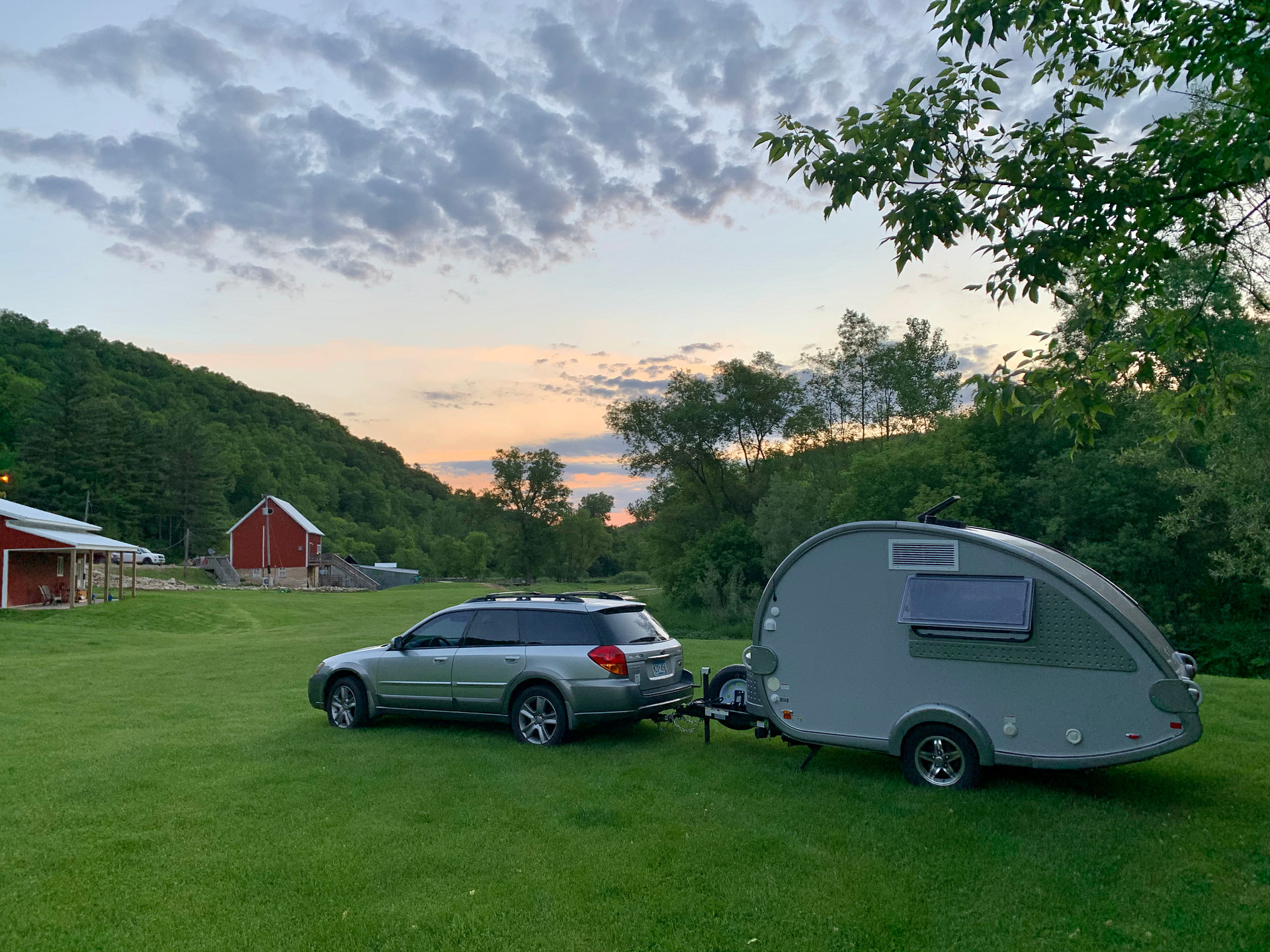 Camping creekside