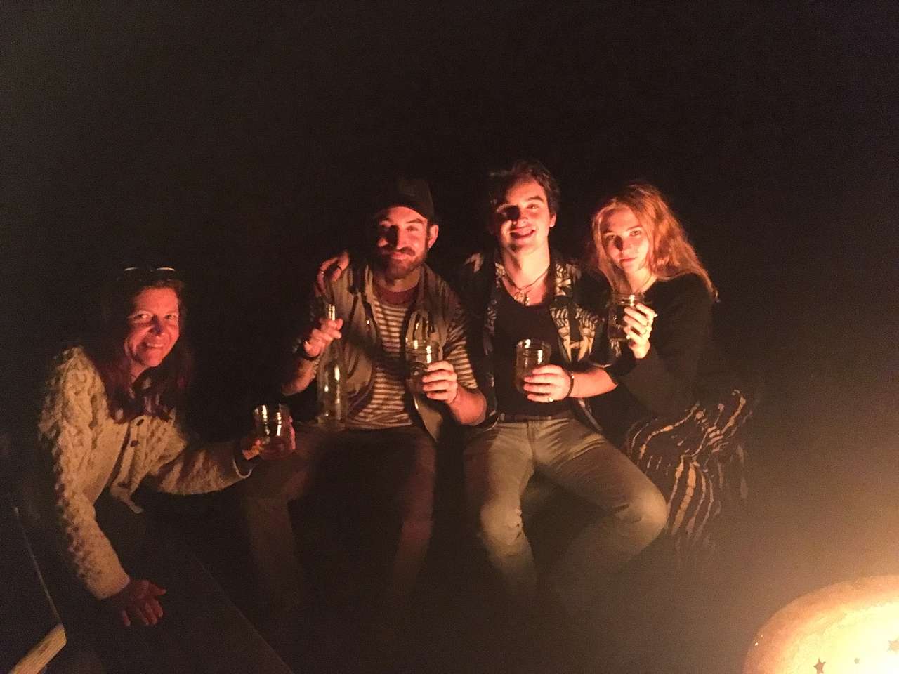 Gathered around the fire
