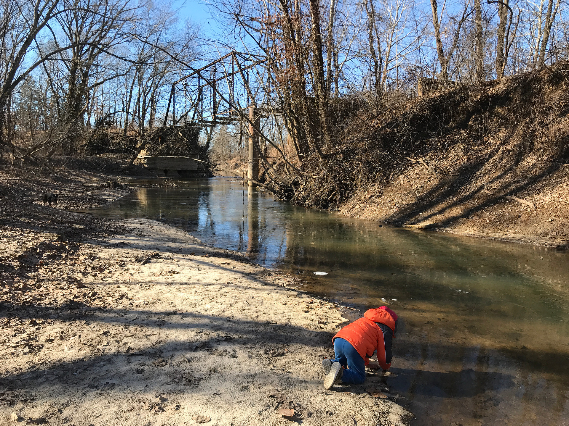 Near Site 2. Labarque Creek is one of the cleanest creeks in Missouri, with 50 species of fish. Great place to put in or take out canoes, swim, picnic, and camp. Great picnic site or take-out ramp for a day trip of floaters. Up near the bridge is Site 1.