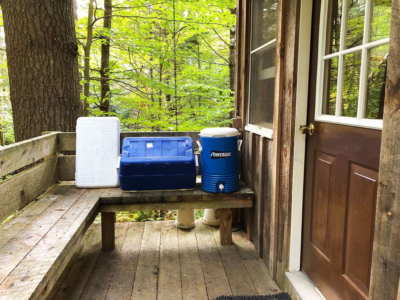Water and cooler.