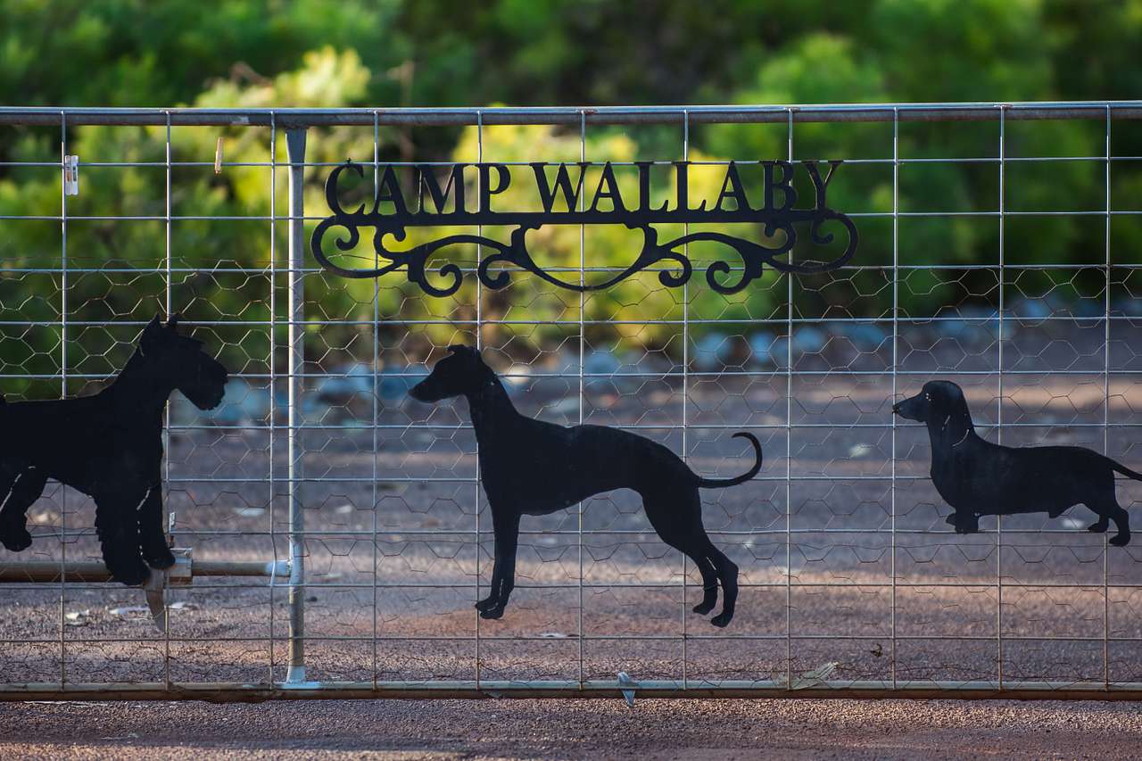 Entrance gate to Camp Wallaby