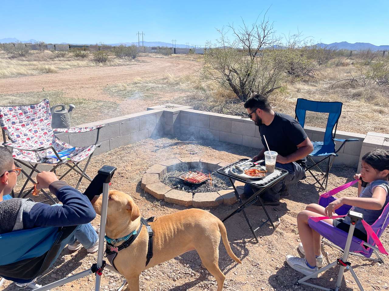 Campfire hotdogs