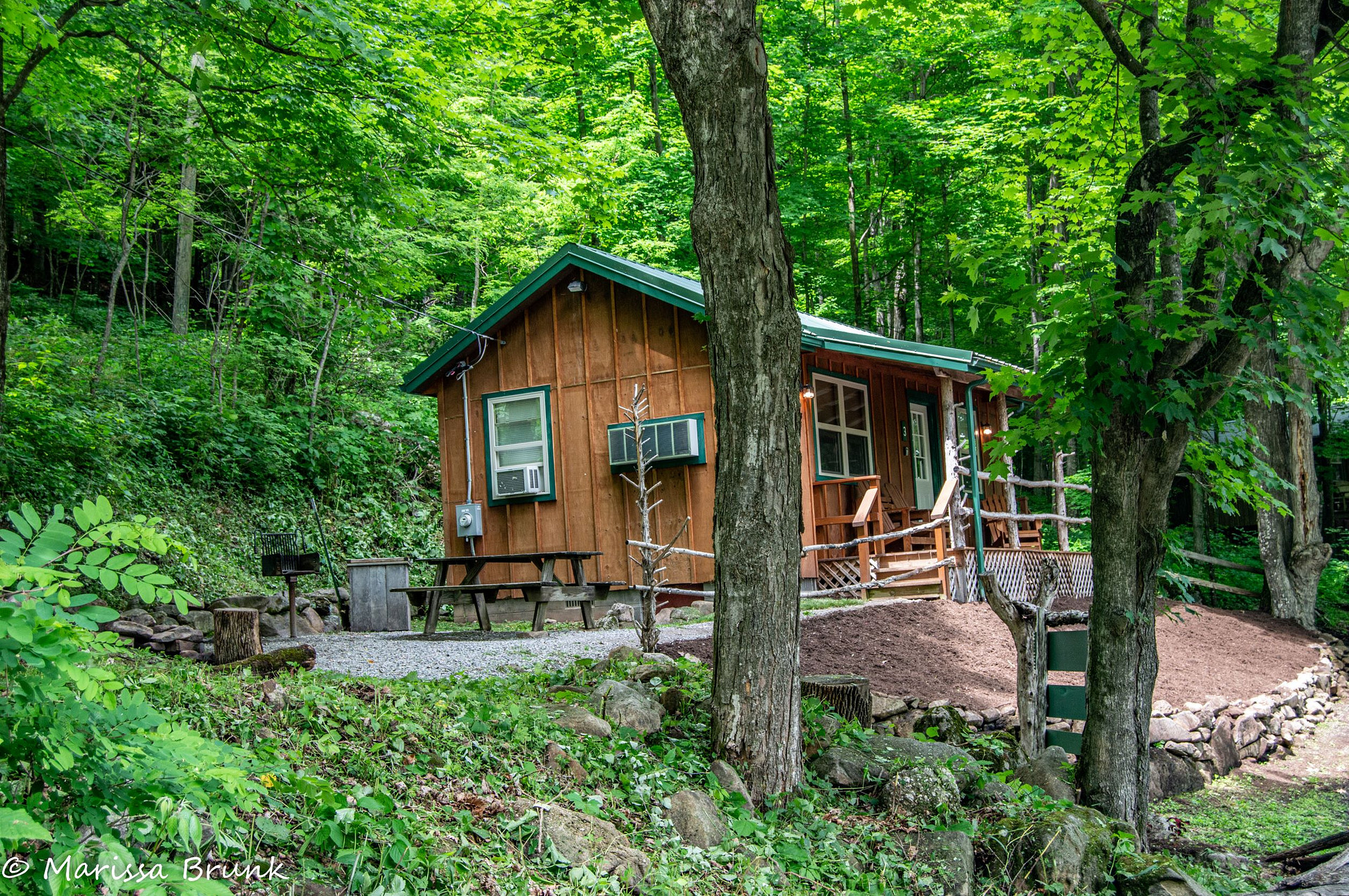 Cozy Cottage... note the picnic area on this end of the cabin. 
