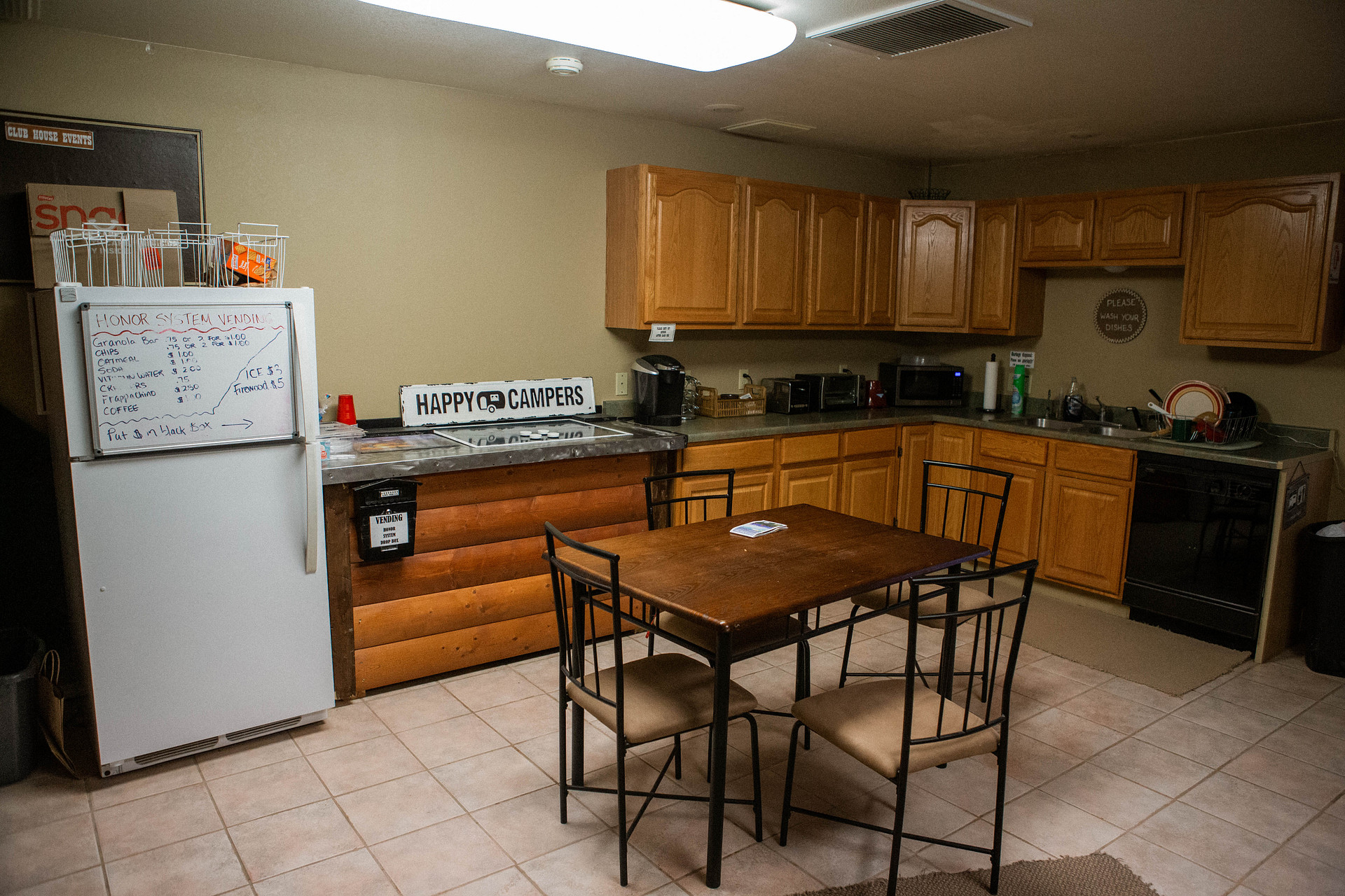 The lodge also has a larger kitchen if you need to make a bigger meal.