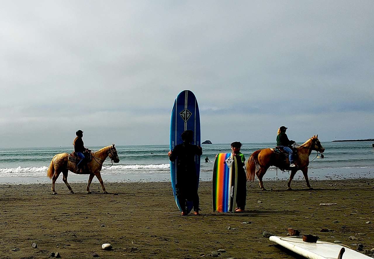 Horseback riders on South Beach