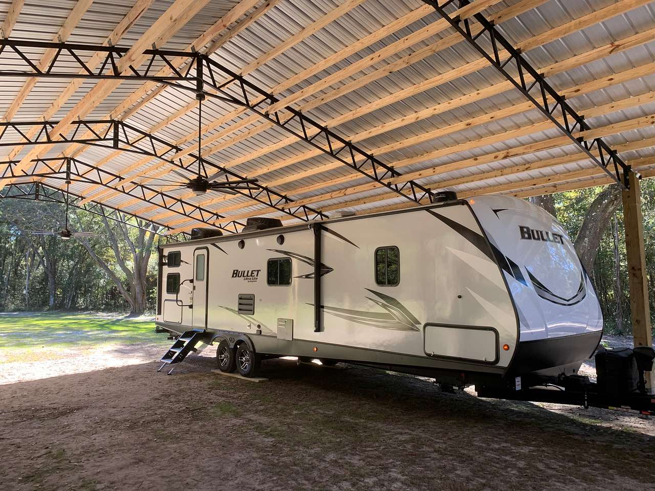 Property owners travel trailer stored on site
