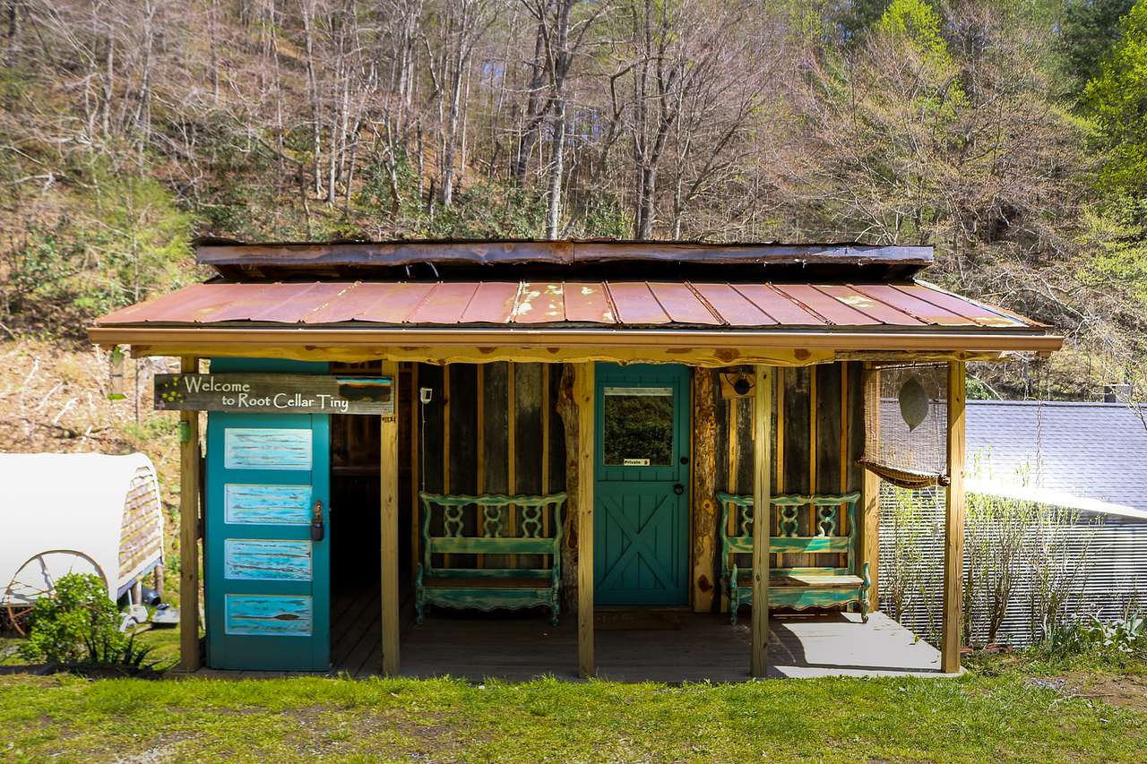 Front view of the Root Cellar Tiny House