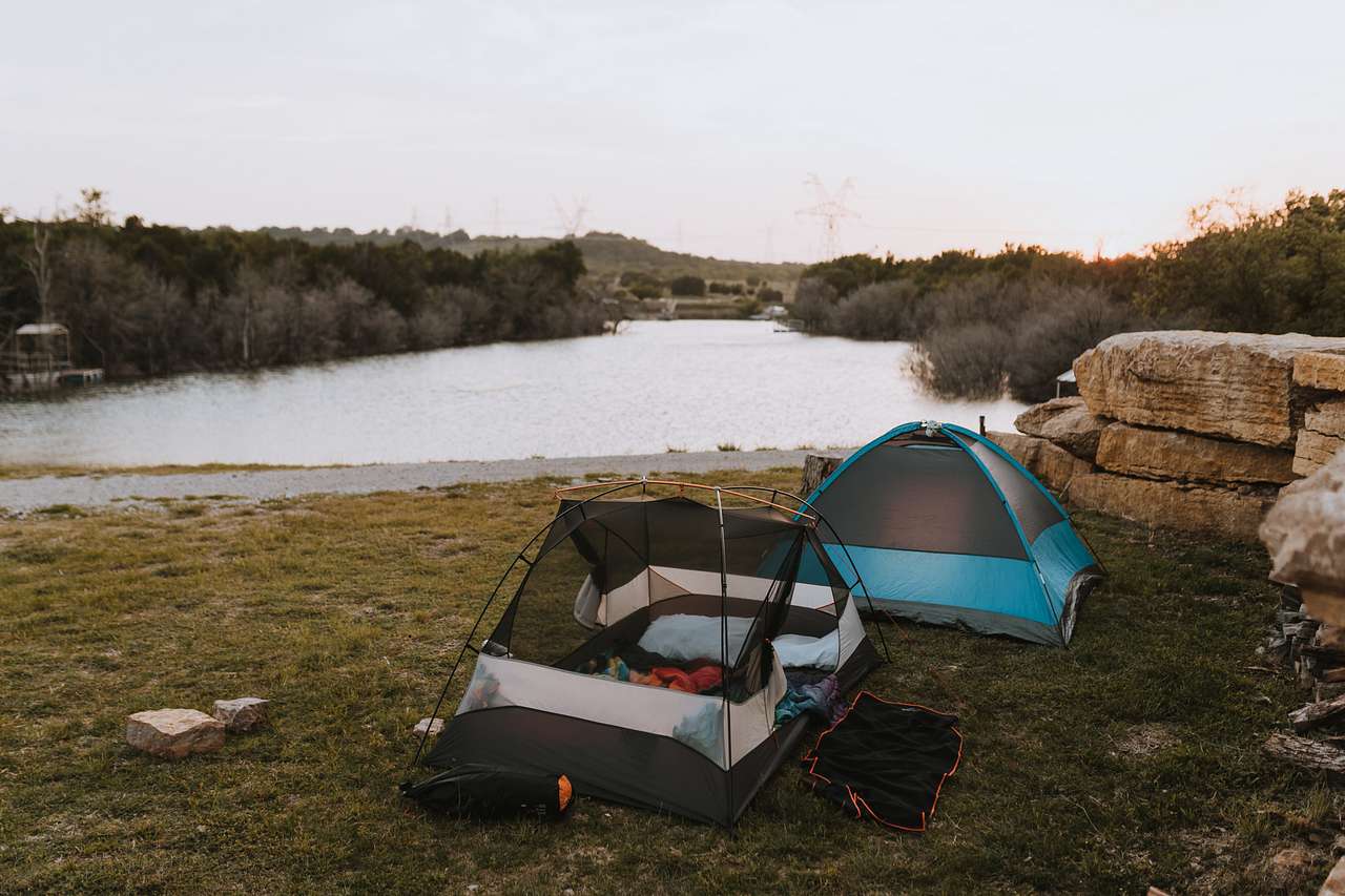 View of camp as the sun was setting.