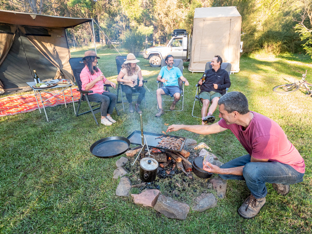 Fresh local prawns at Camp by the Dam