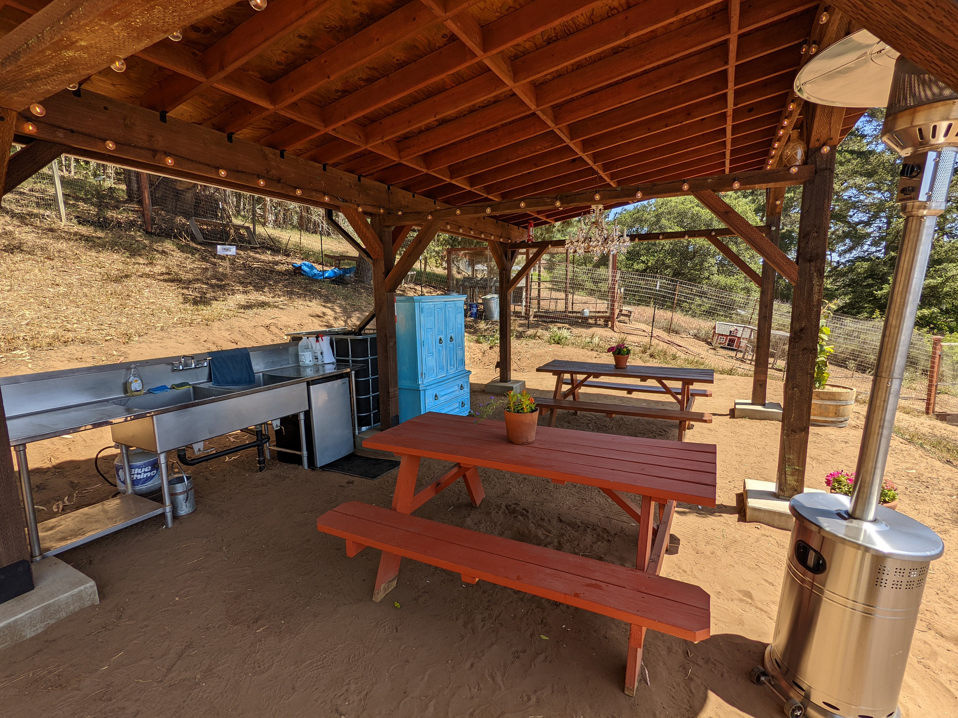 Detailed view of the new Outdoor Kitchen Pavilion!