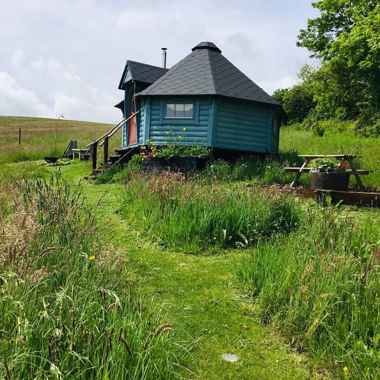 The mown paths through the wild grasses and flowers are just spectacular