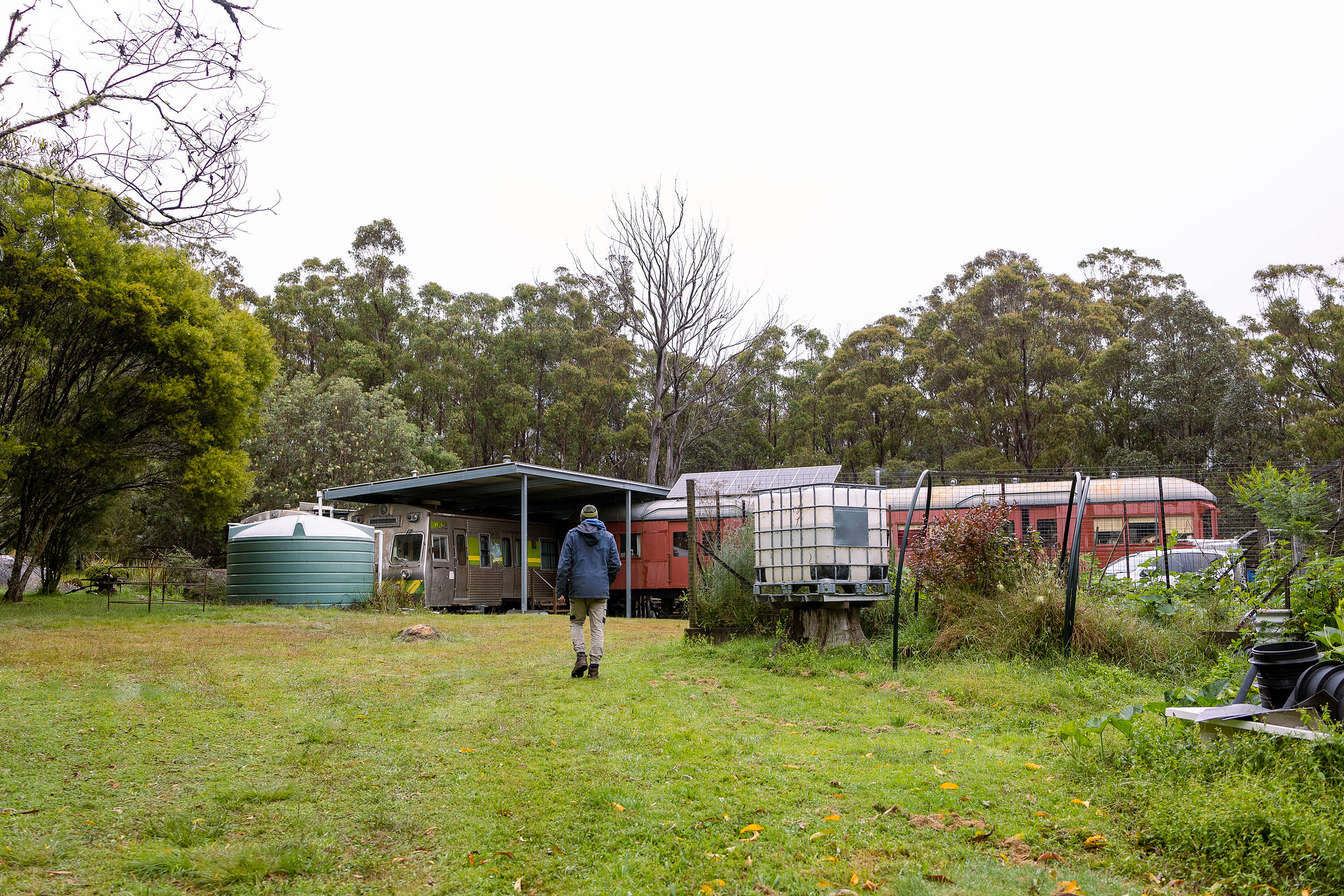Host Rick and the train accomodation nearby 