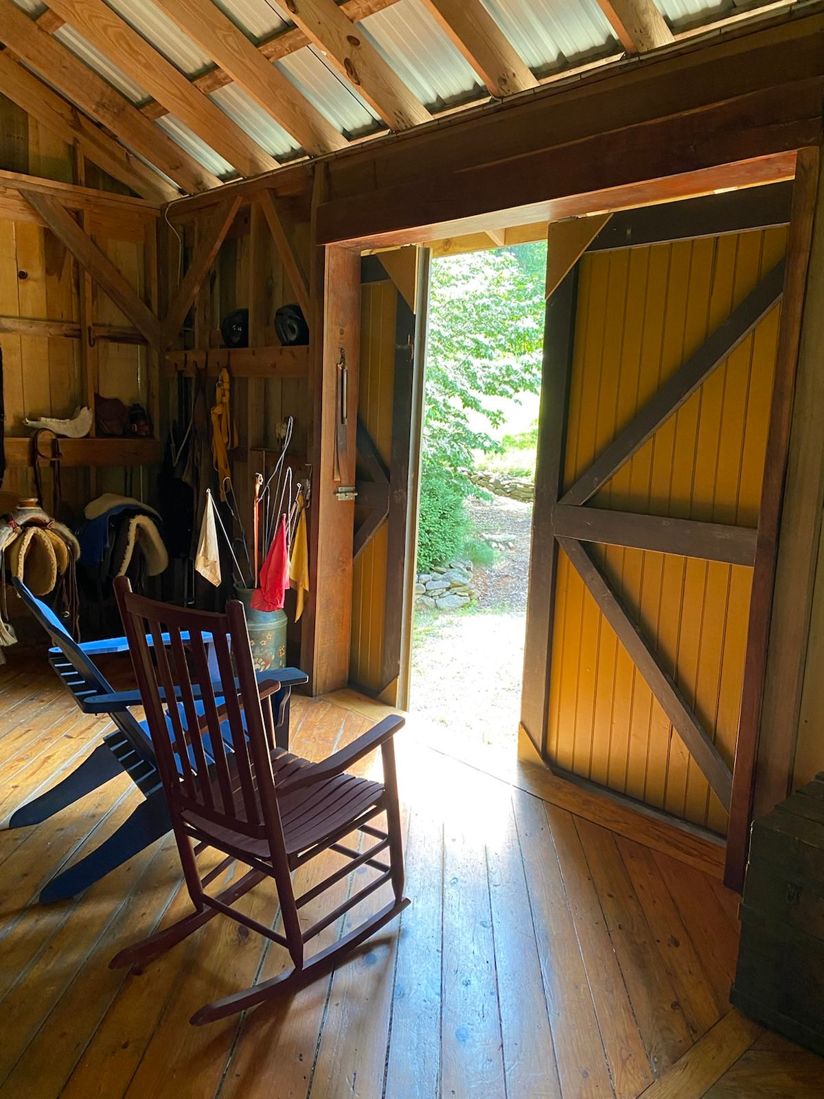 Relax at the barn doors