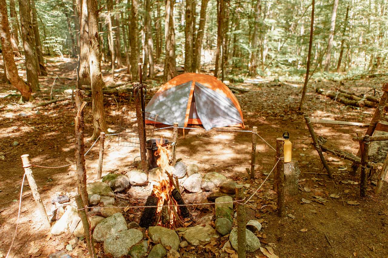 Nice fire ring near a good spot for a tent 