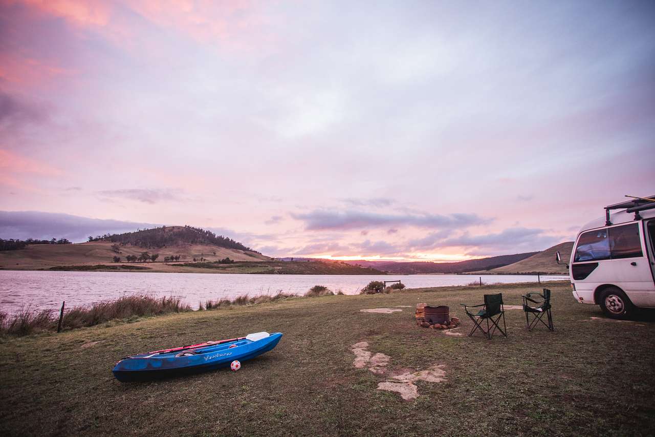 Sunrise views in front of our camp