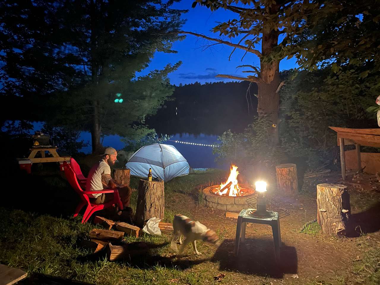 Maine Lakeside Wooded Tent Camping