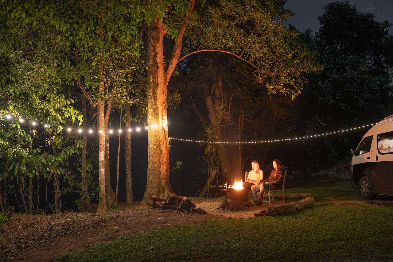 Campfire cooking facilities, chairs and solar lights supplied by hosts. 