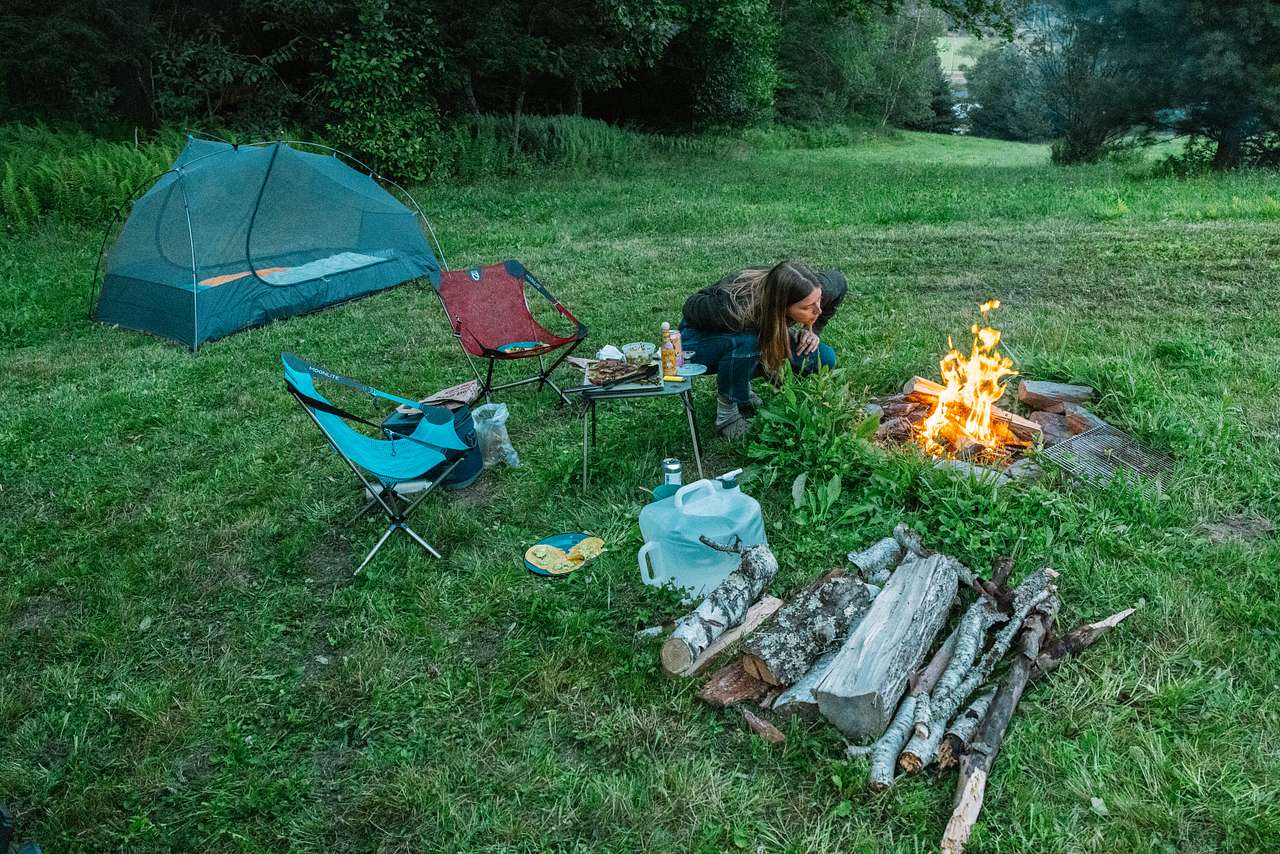 The small fire ring made for a perfect campfire.