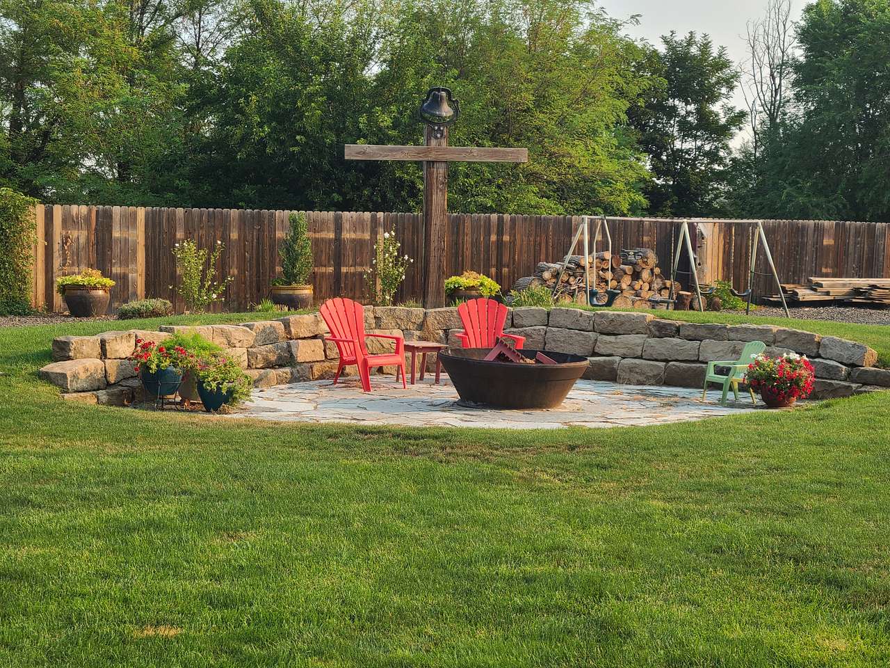 On cooler evenings the fire pit is an awesome place to gather.
