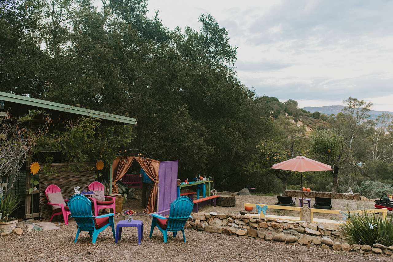 The view looking over the campsite