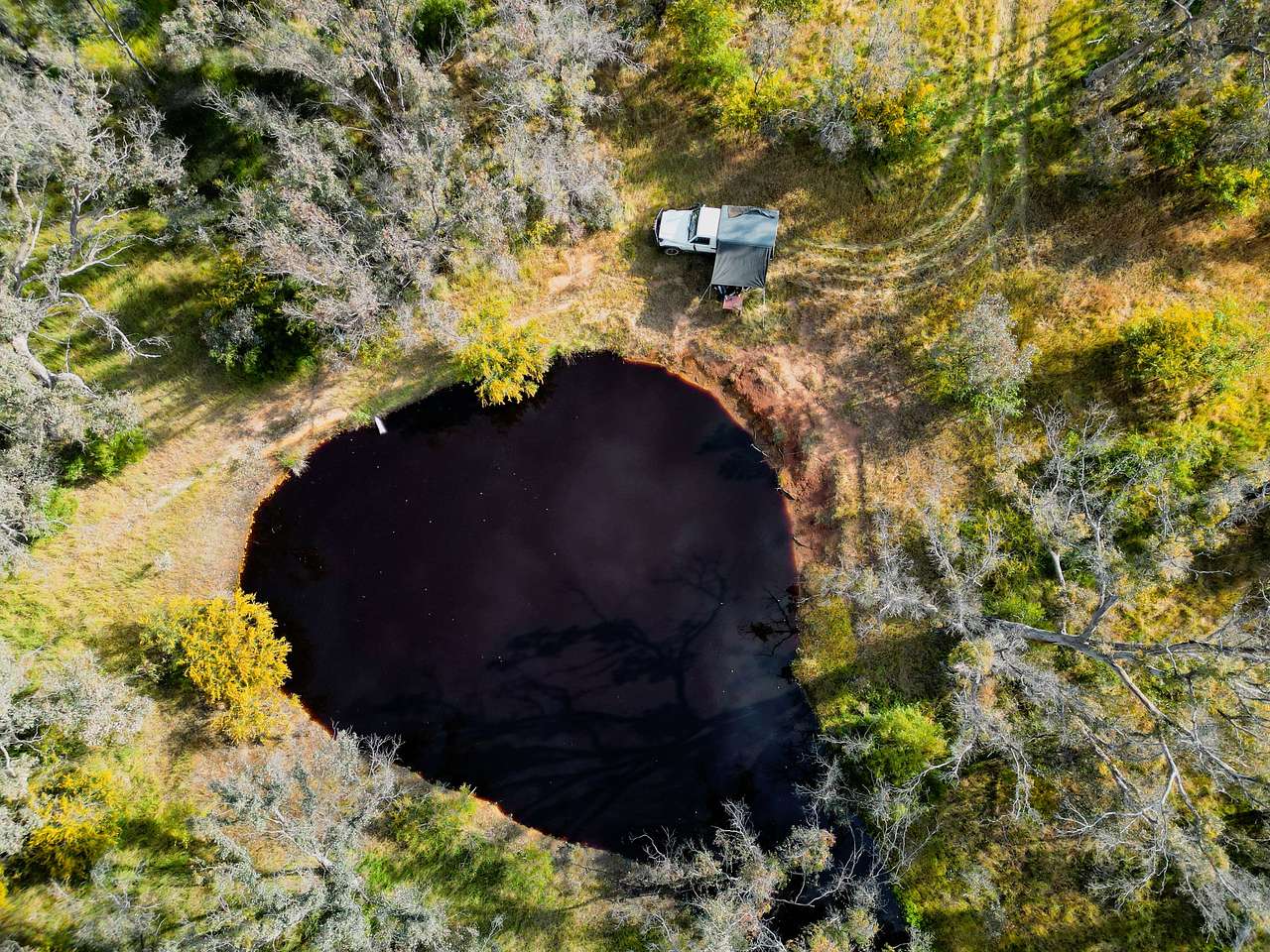 the water hole, a short walk from the campsite