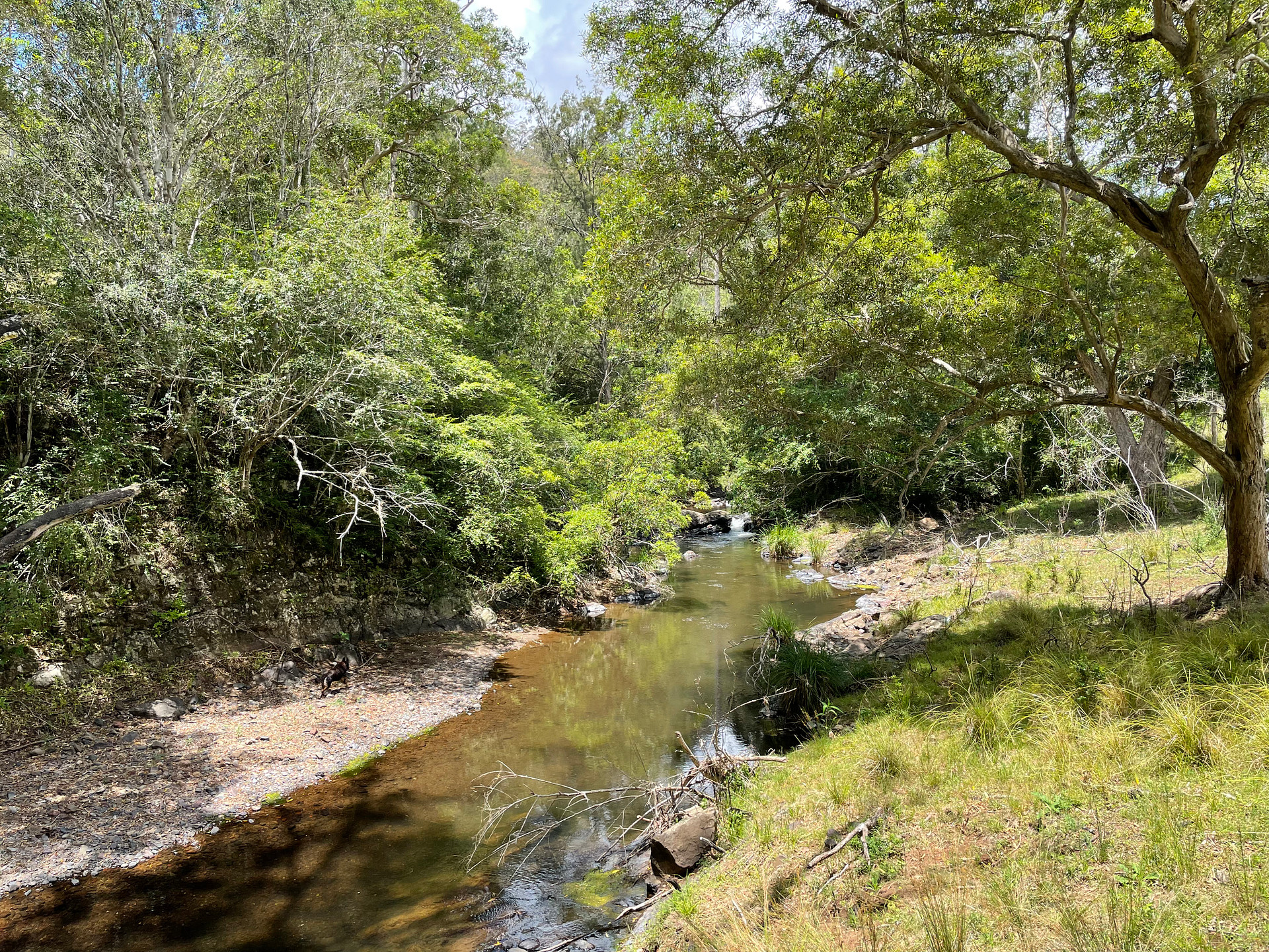 Small waterfall in the creek near campsite 
