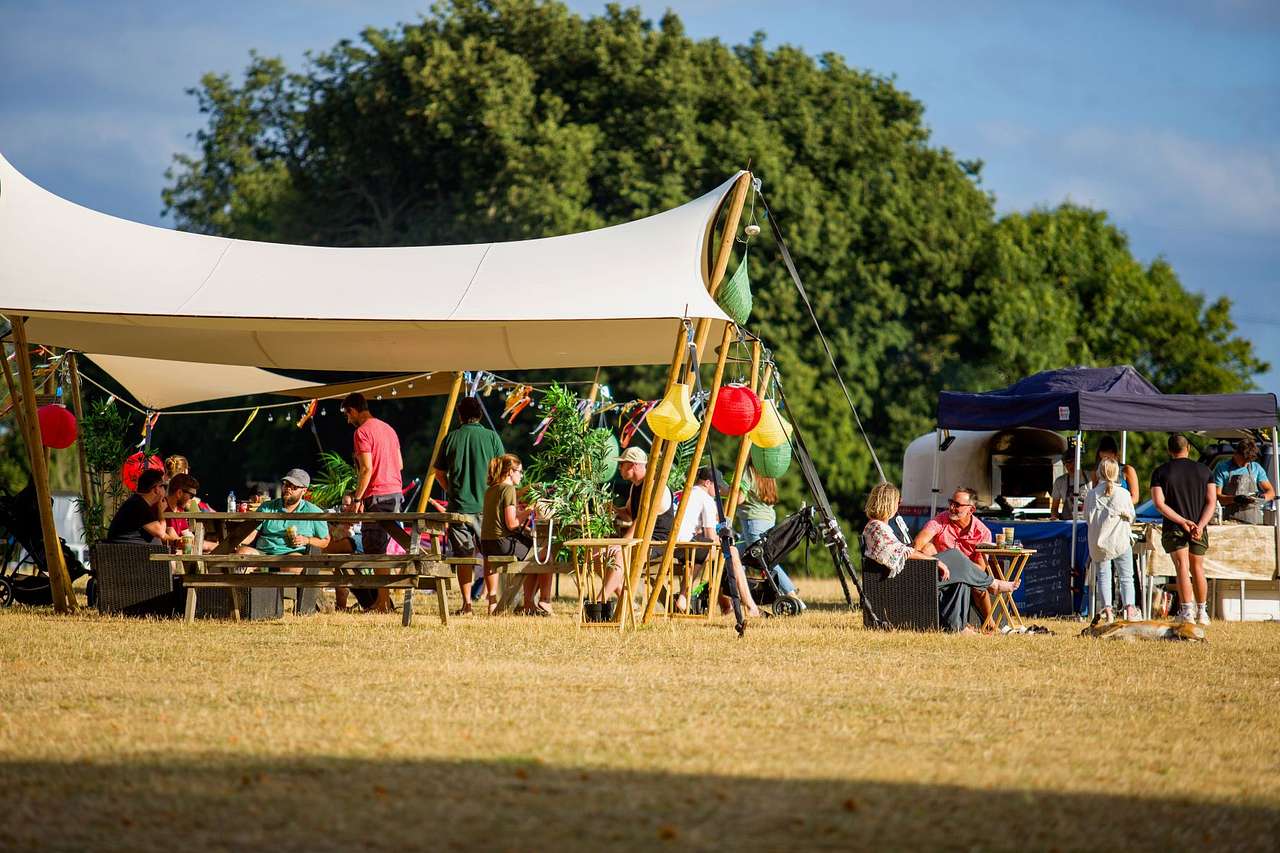 Communal area on the campsite
