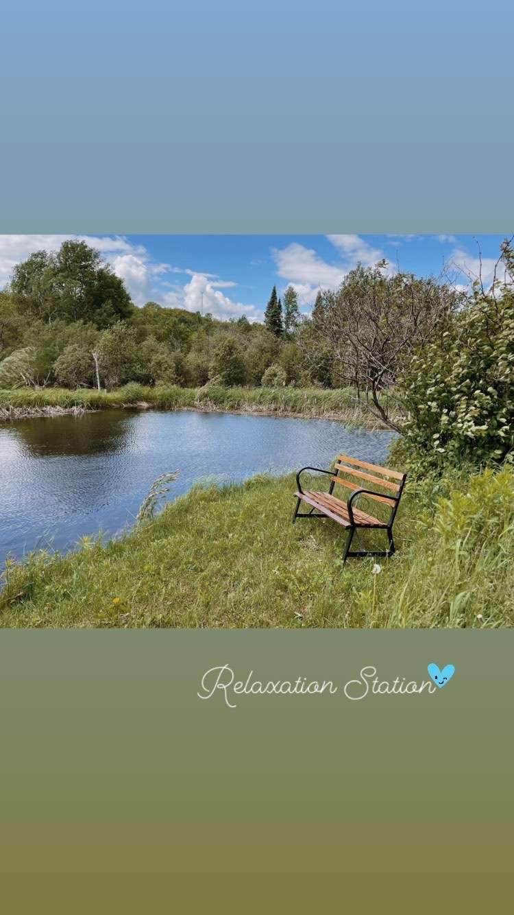 Enjoy your morning coffee by the pond