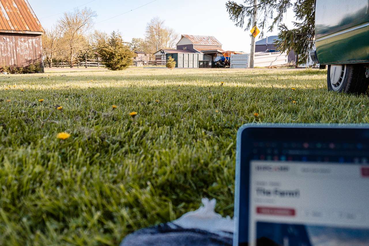 I just loved laying in the grass! And I had wifi at my campsite