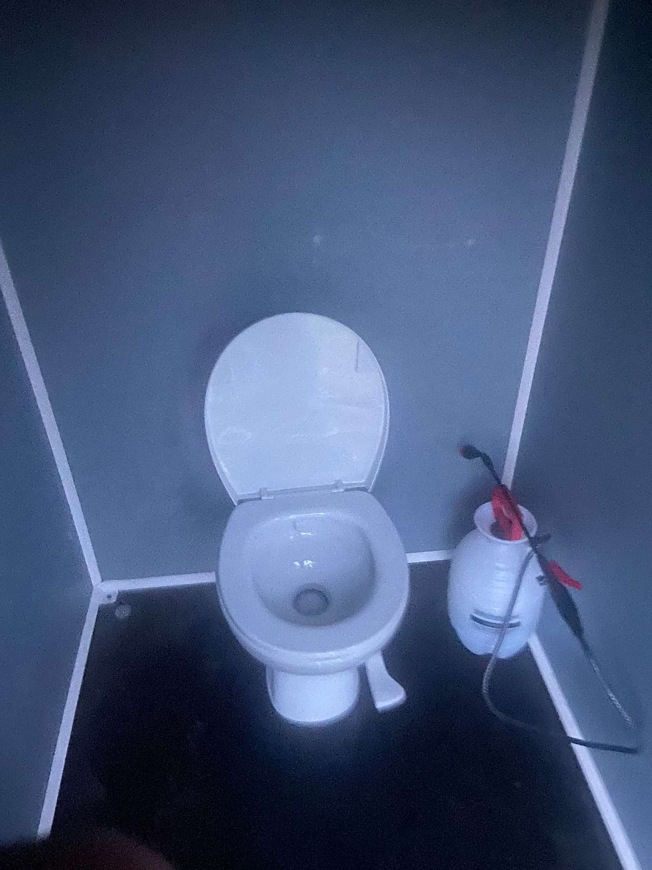 Inside Porta Potty