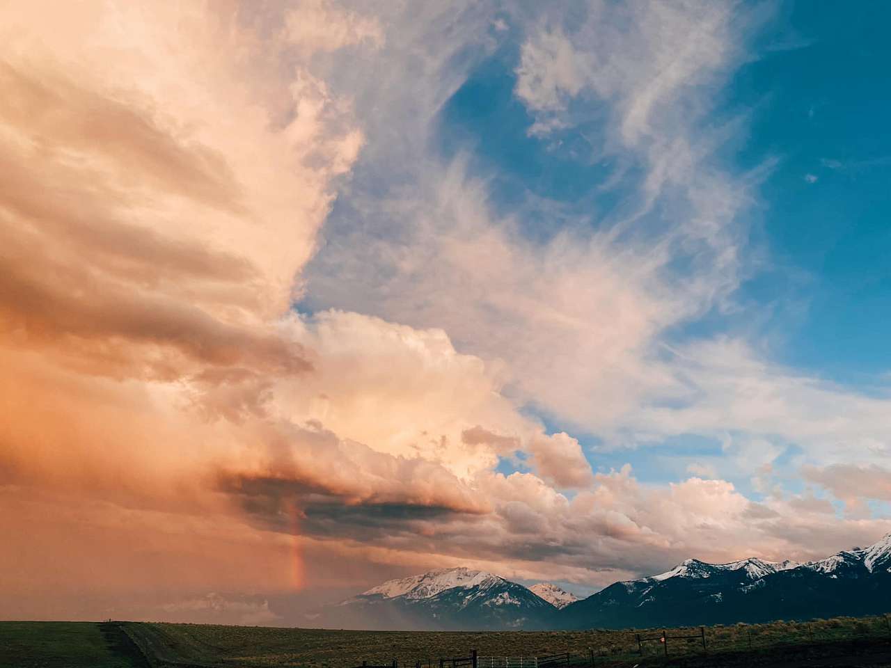 Spring storm, views from the property 