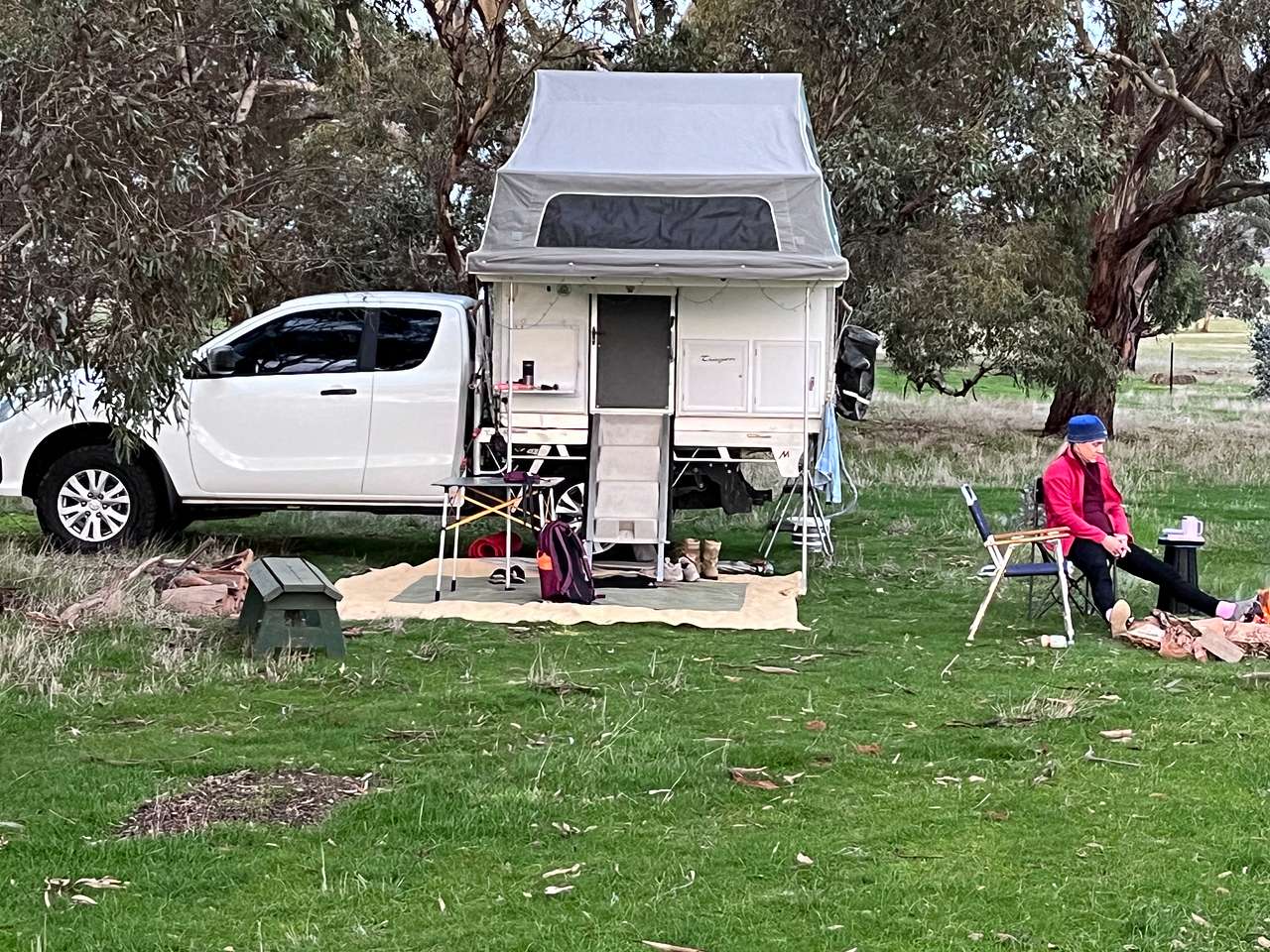 Campsite 2, quite sheltered