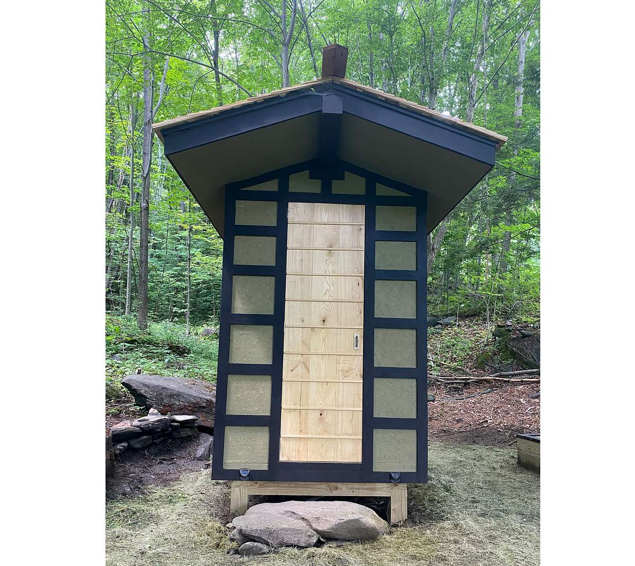 the composting toilet. 