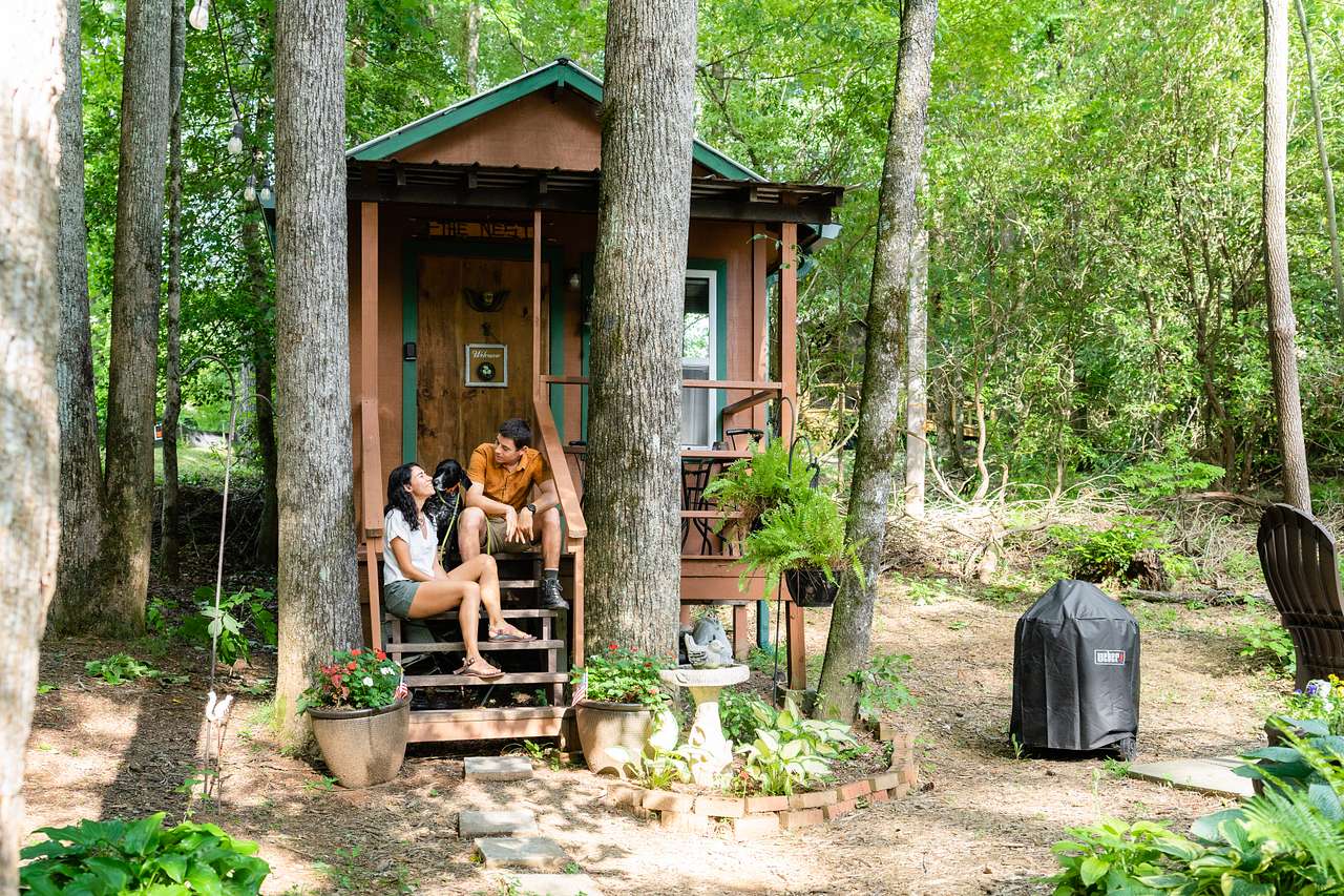 The Nest is equally as cute from outside