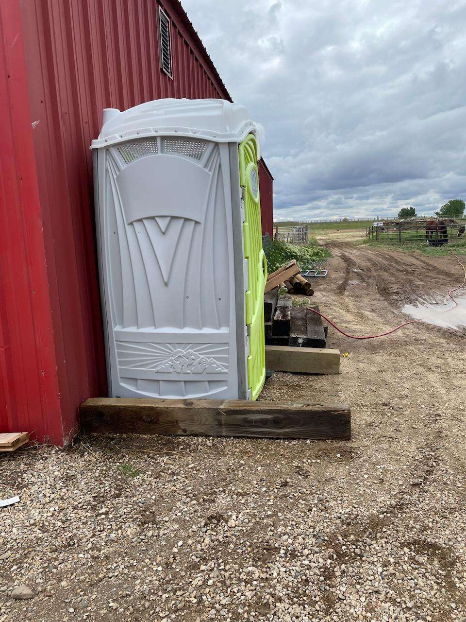 We have a porta potty 