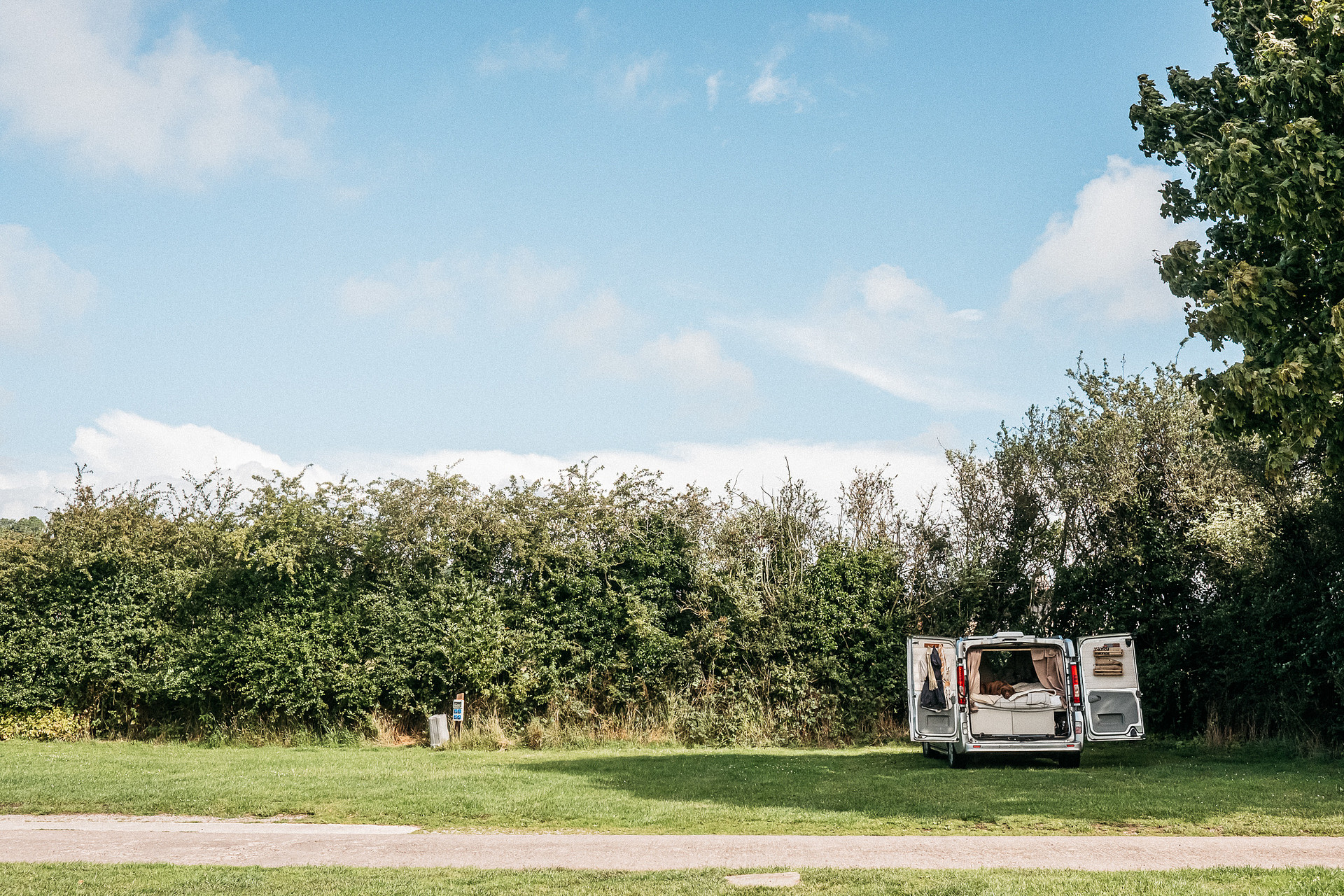 On the shaded site of Brook Farm with EHU