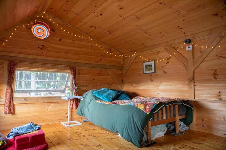 Inside the zen cabin, battery powered lights were super helpful at night,.