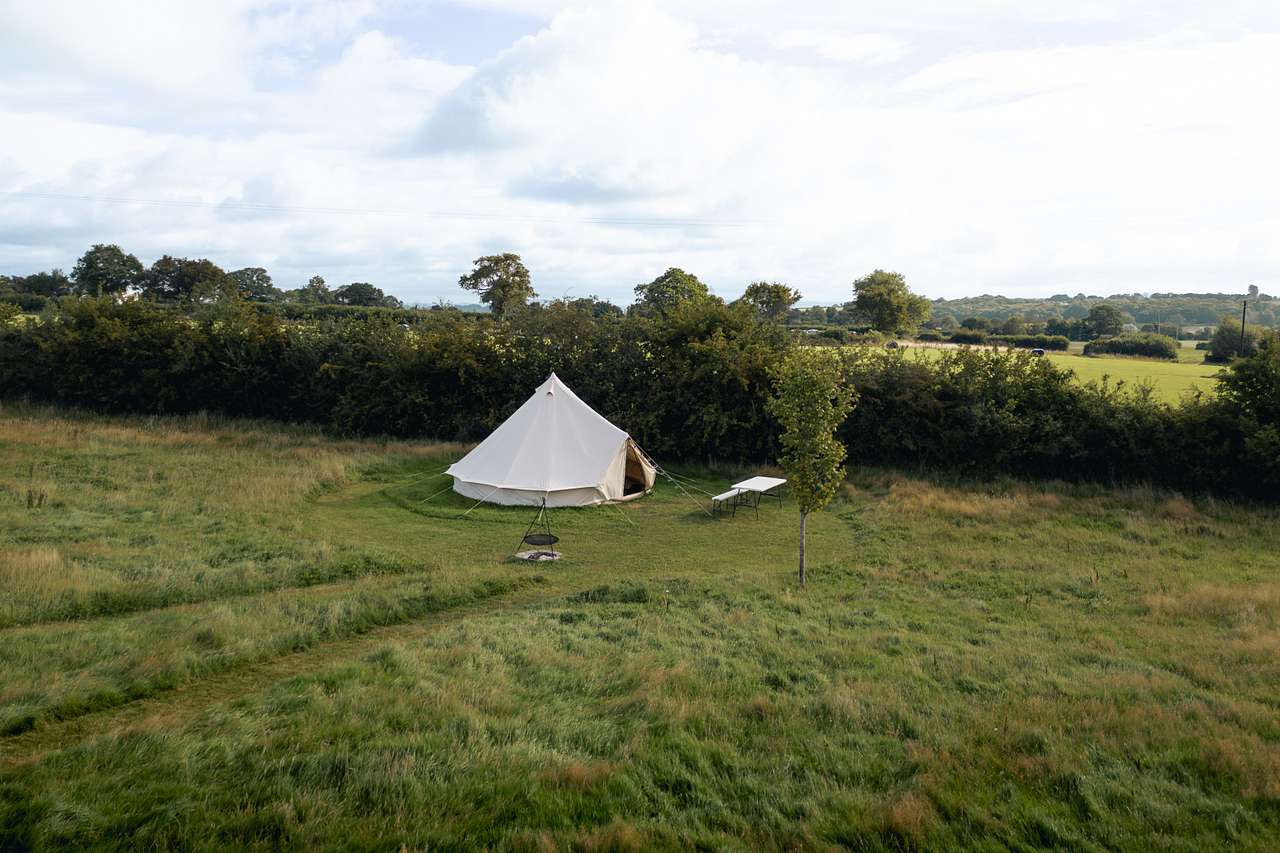 With each individual bell tent spot set up ready, each space had plenty of room and felt really peaceful.
