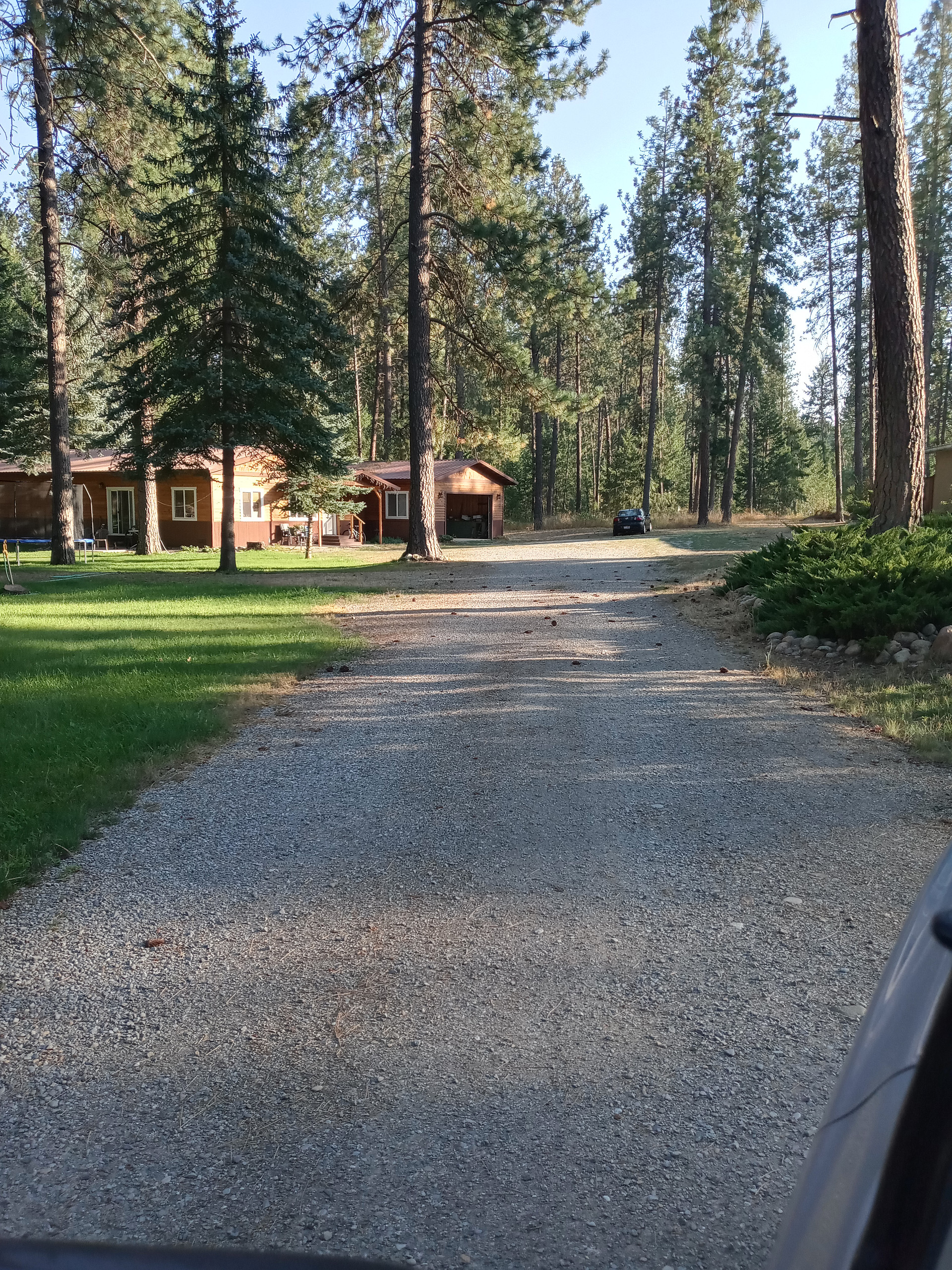 Continue past the house to the campsite