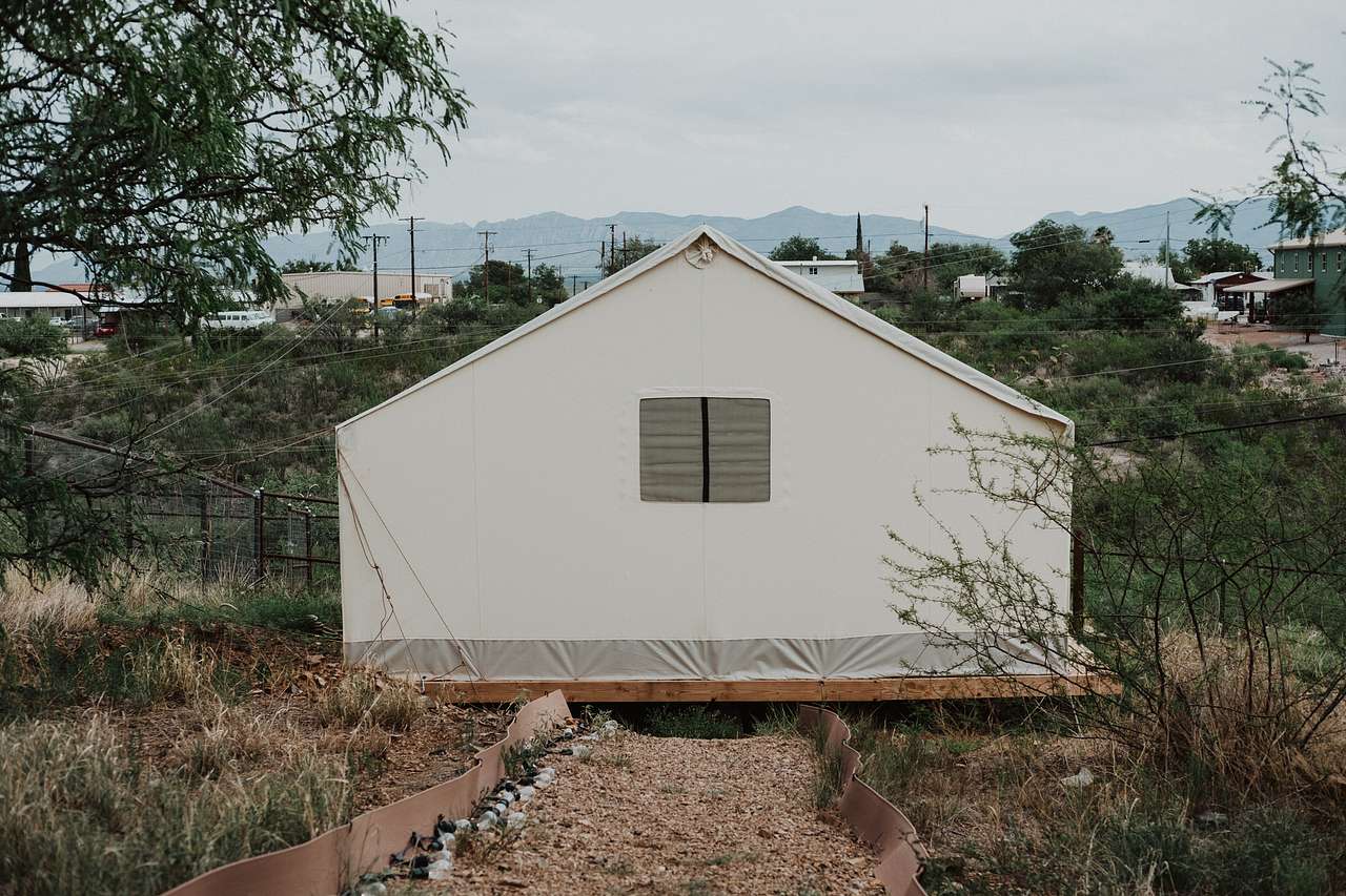 Walk Up to the tent