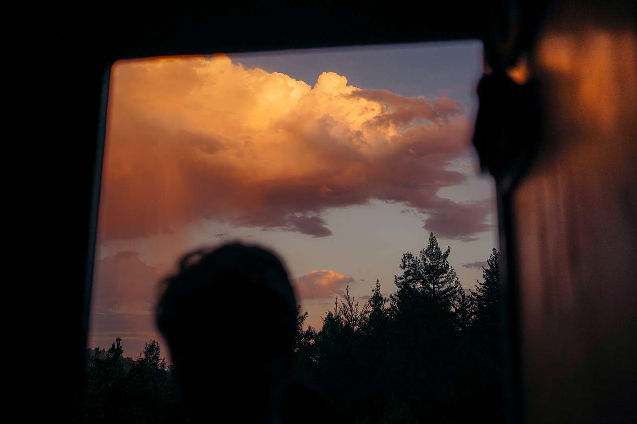 Sunset from the trailer