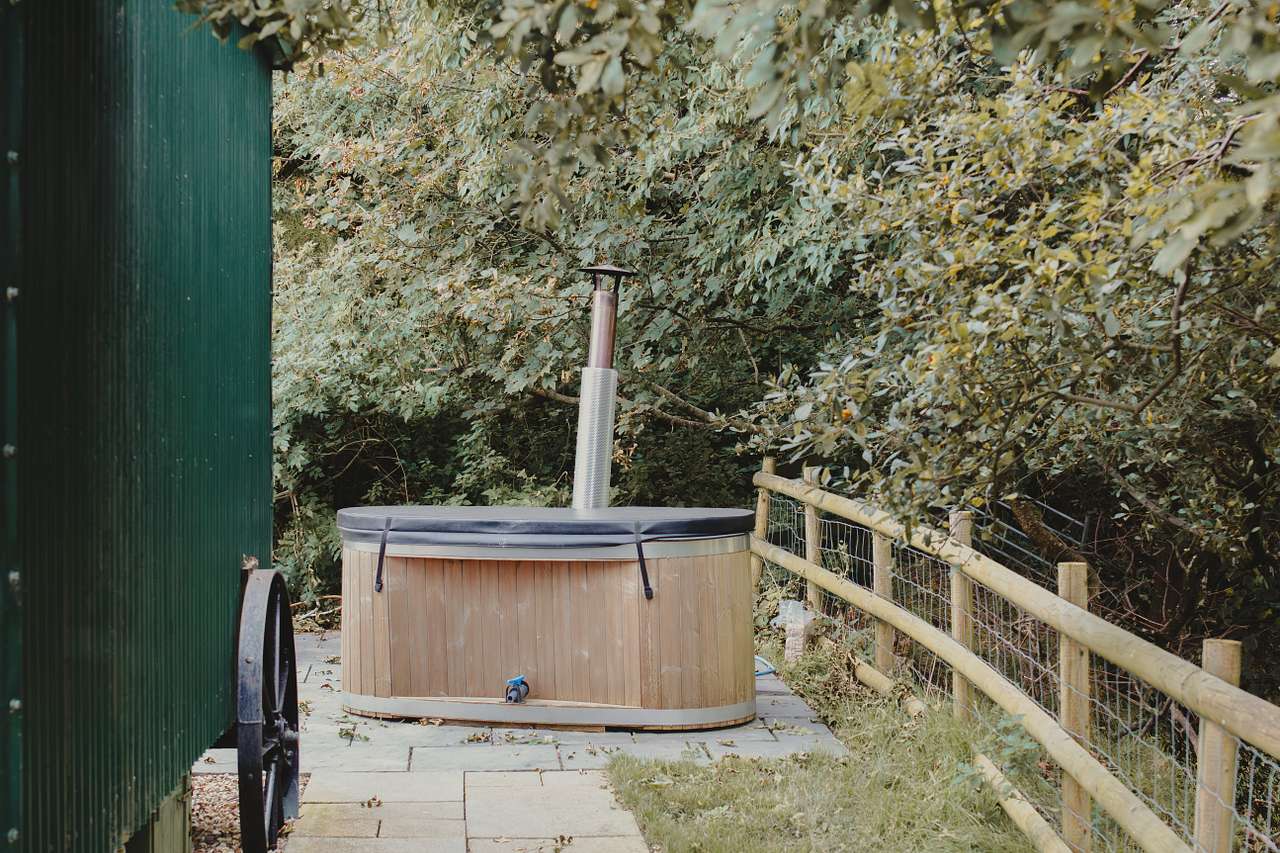 Wood-fired hot tub
