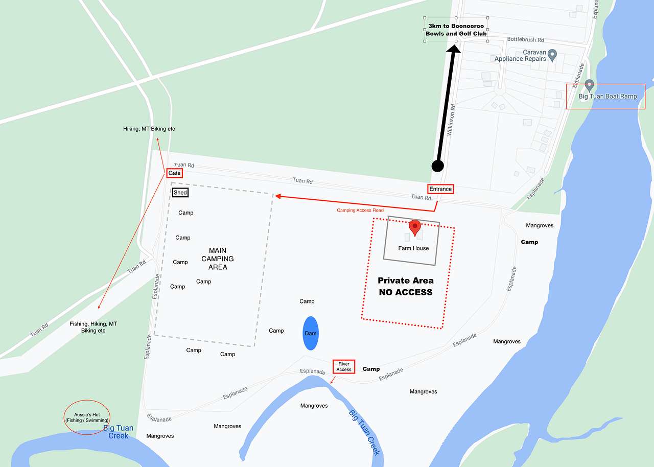 MAP OF THE PROPERTY - Take a screen shot of this image so you have it with you when you arrive! Please stay 300m away from main house. Thanks :-)
