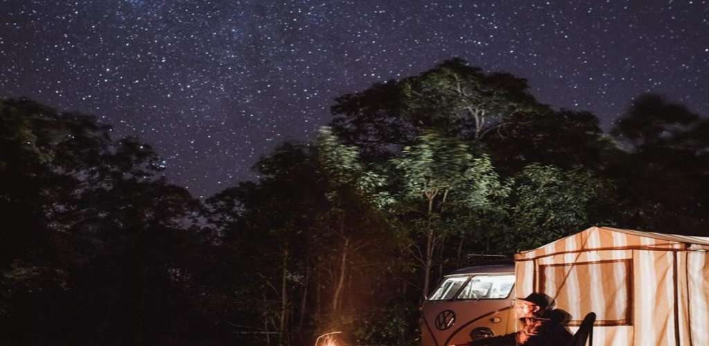 Stargazing under the firelight from Rileys Corner

