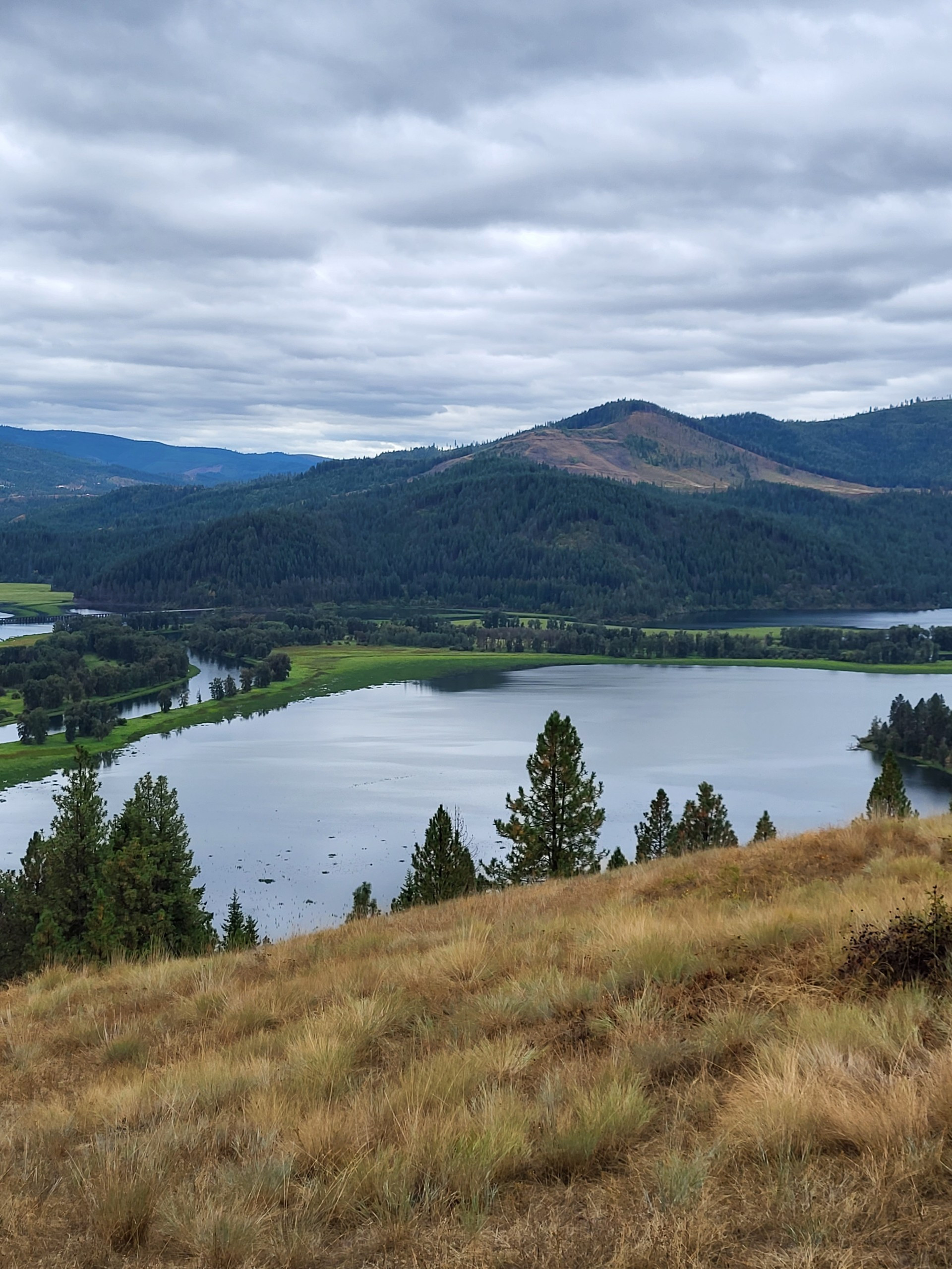 The lake view - Coeurdalene Lake - the south east view of the lake, from the Glamp Camp property. 