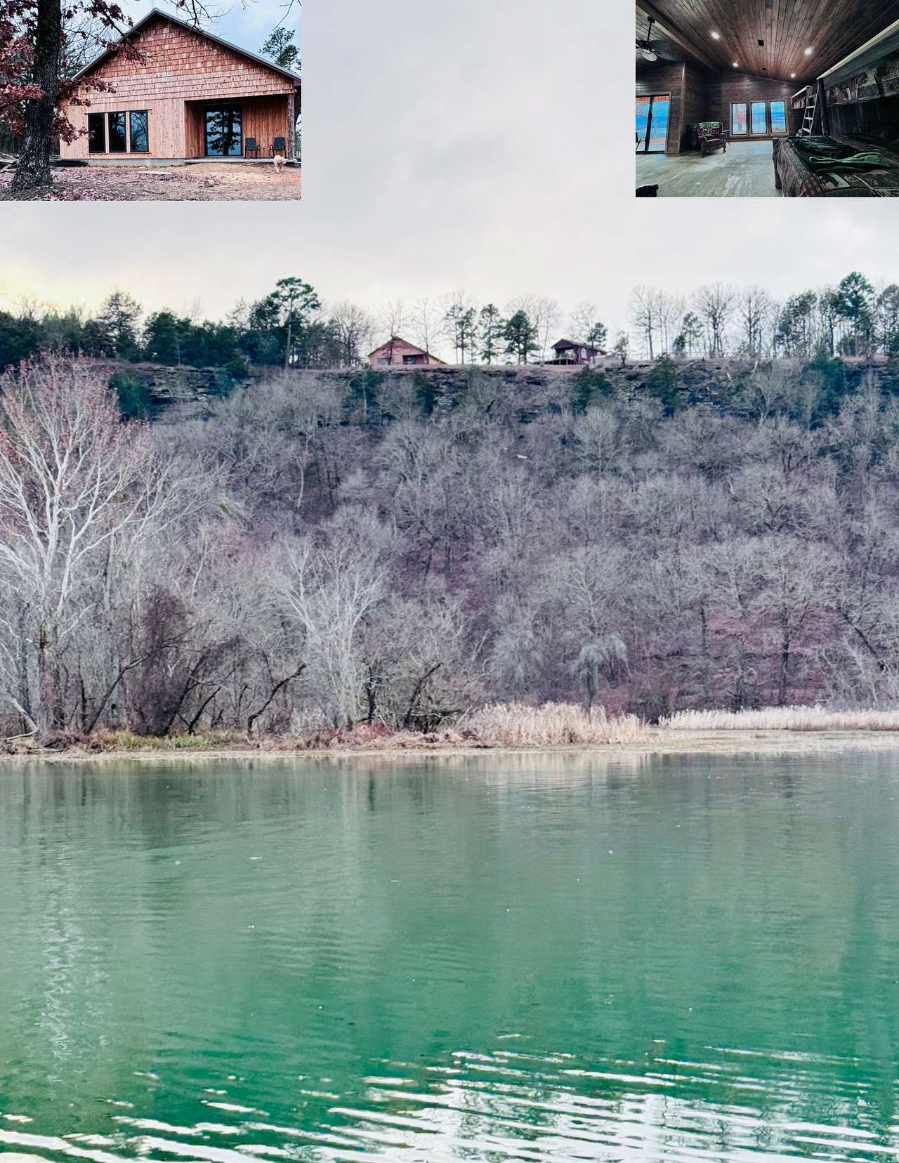 a view of the cabins from the bay 