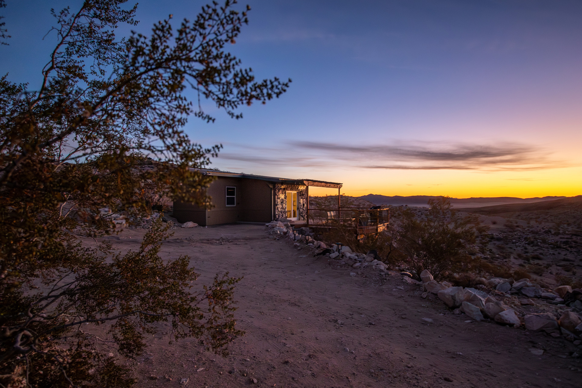A sunrise view.