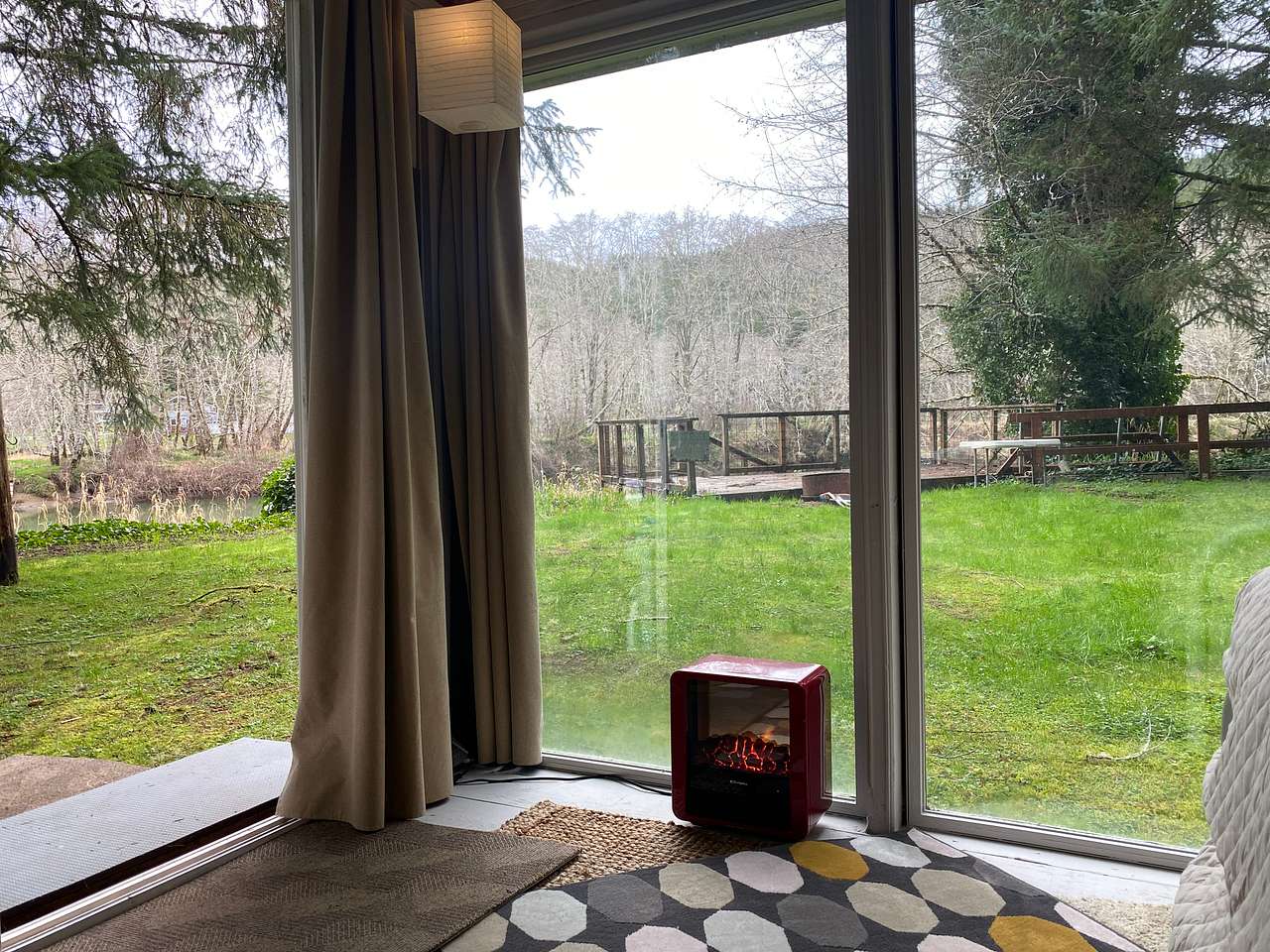 View from inside the Glass House.