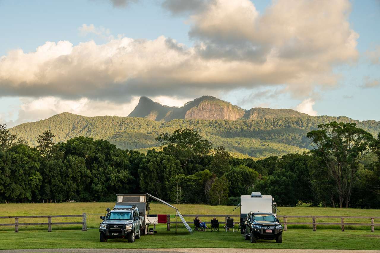 Caravan park with a view of Mt. Warning